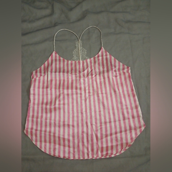 Victoria's Secret Pink and White Striped Pajama Set - Picture 2 of 7